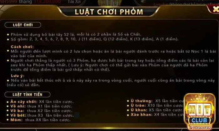 Luật chơi tá lả tại Hitclub chi tiết nhất
