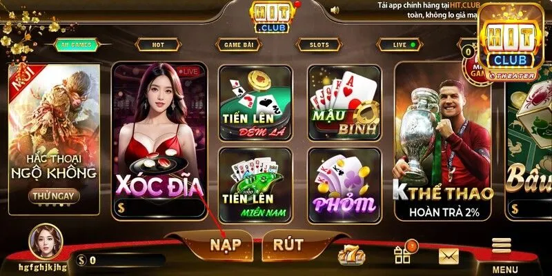 Cách nạp tiền Hitclub với 7 phương thức đơn giản 2 Cách nạp tiền Hitclub chi tiết